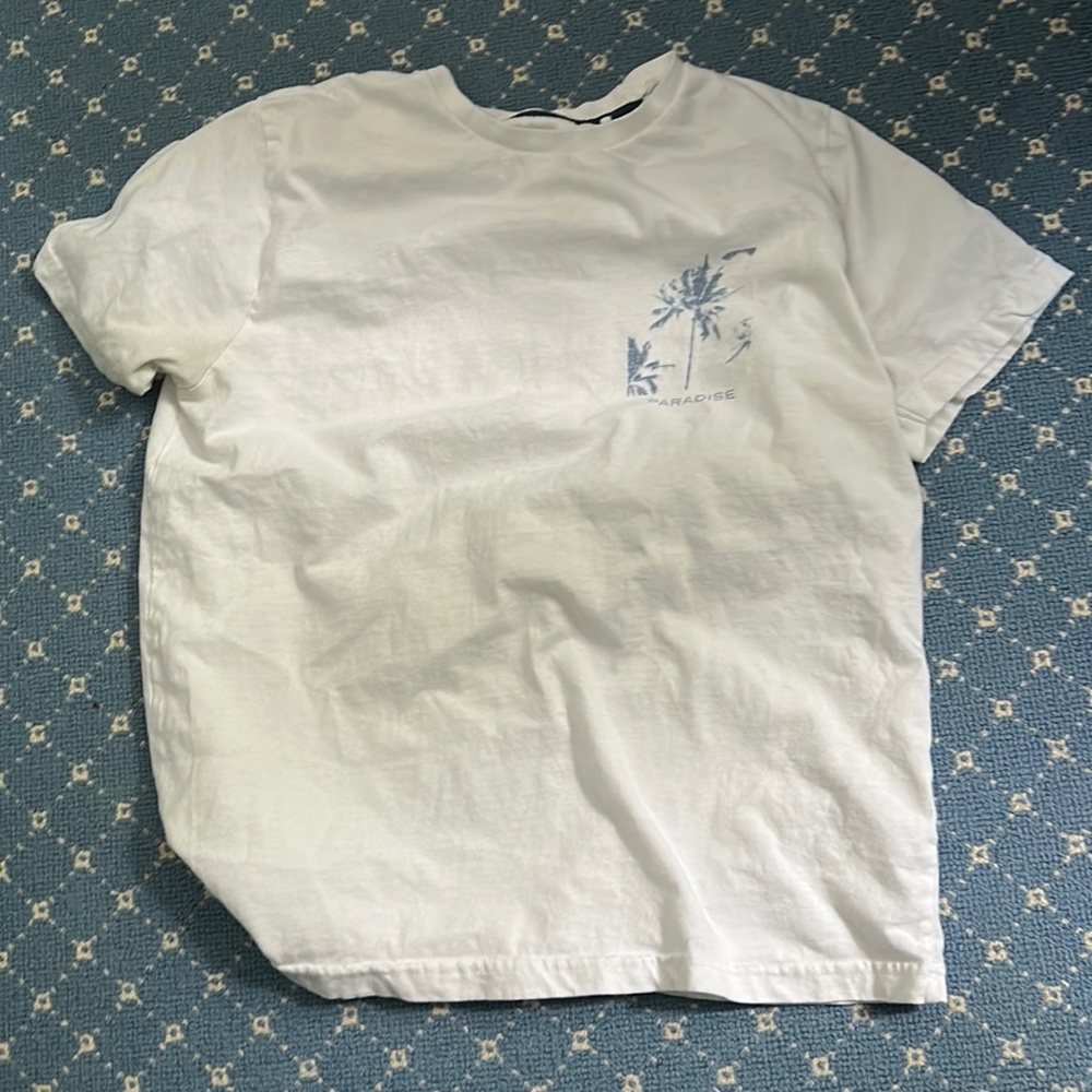White graphic tee